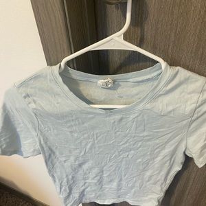 Blue crop top